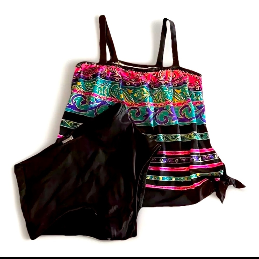Vintage Catalina | 80s Bikini | Plus Size 14 | Tribal Pattern | Swim | RARE |